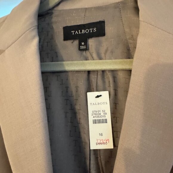 Talbots Tan Lined Blazer - Picture 3 of 4